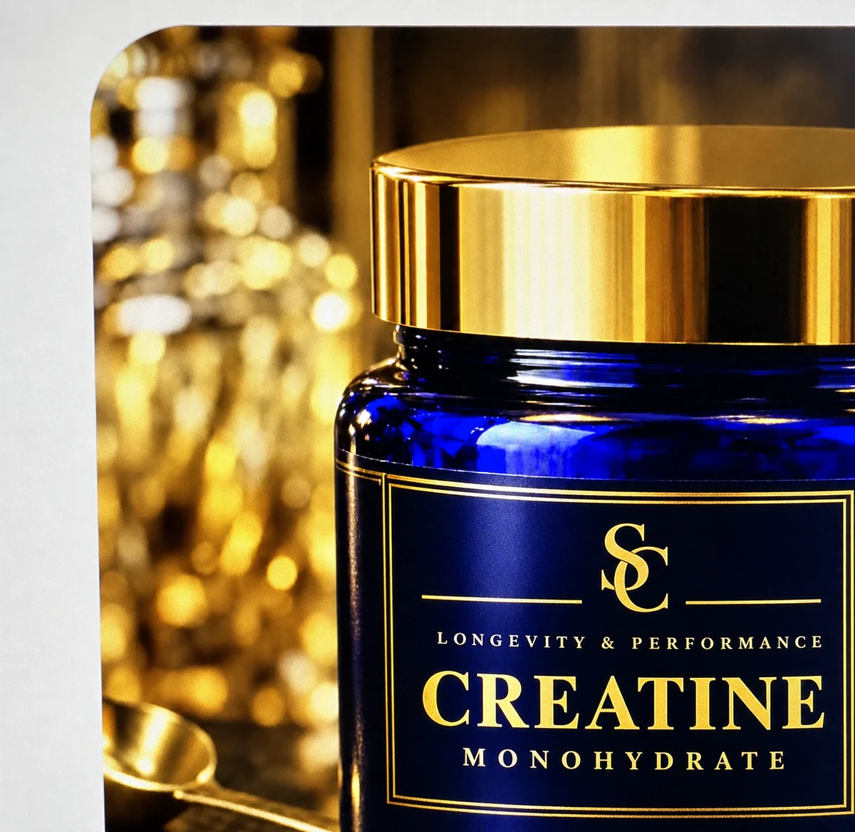 SmithCross Creatine Monohydrate cobalt supplement jar